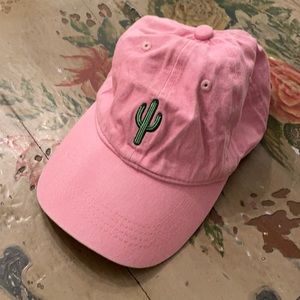 {Francescas} Pink Ball Cap w/Cactus